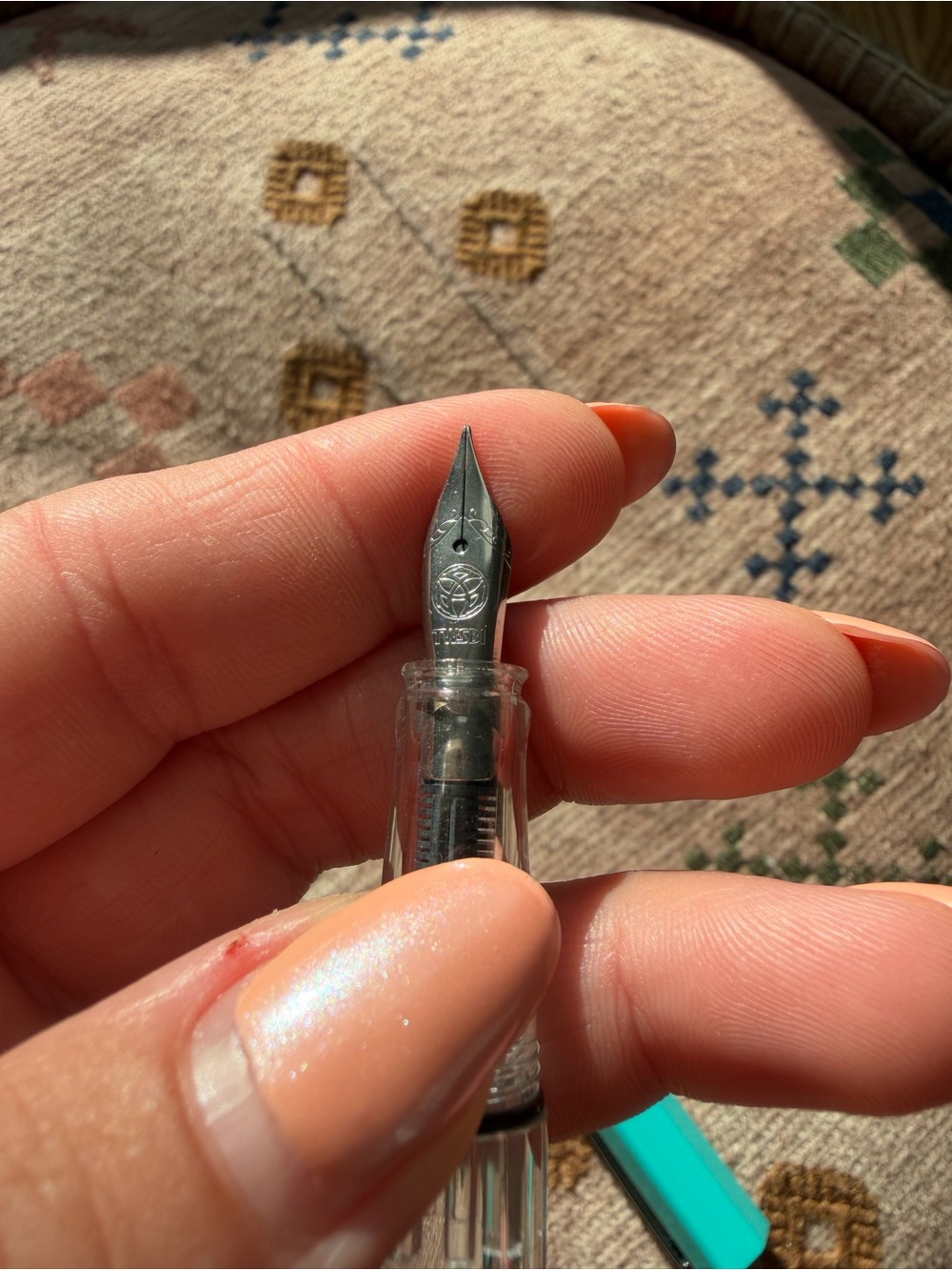 Twsbi Eco Turquoise with Transparent Barrel Fountain Pen - Picture 9 of 12